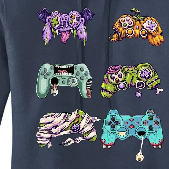 Halloween Video Gaming Controller Women's Pullover Hoodie