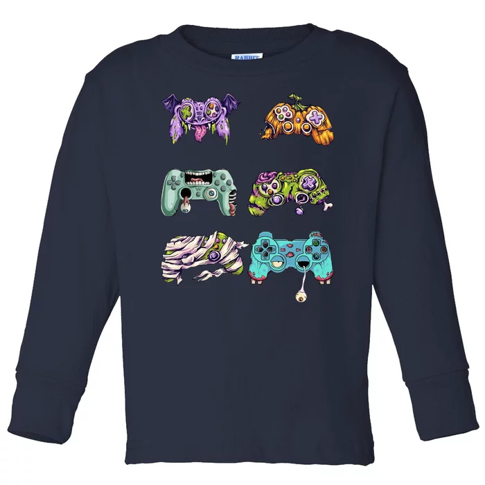 Halloween Video Gaming Controller Toddler Long Sleeve Shirt