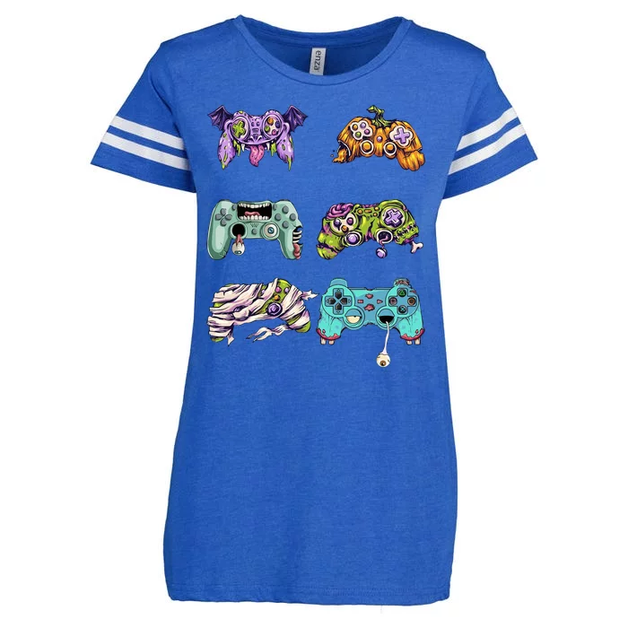 Halloween Video Gaming Controller Enza Ladies Jersey Football T-Shirt