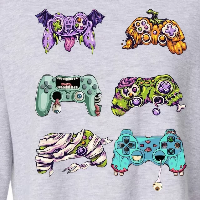 Halloween Video Gaming Controller Cropped Pullover Crew