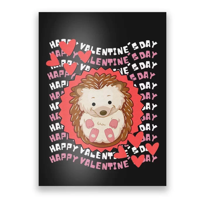 Happy Valentine's Hedgehog Valentine Teacher Poster