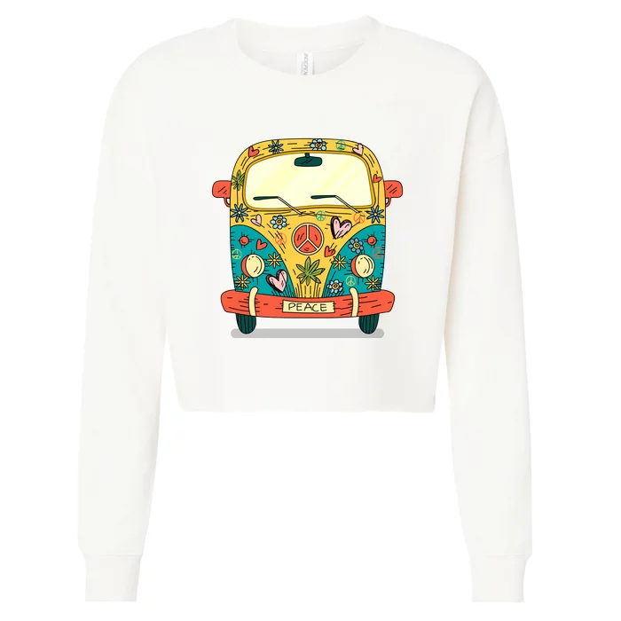 Hippie Van Cropped Pullover Crew