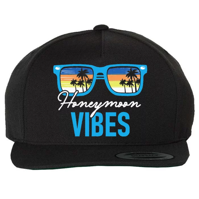 Honeymoon Vibes Honeymooning Vacation Wedding Bride Groom Wool Snapback Cap