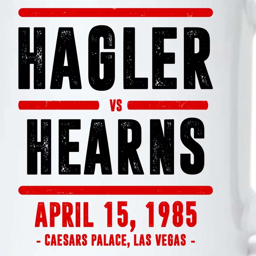 Hagler Vs Hearns 80s Boxing Black Color Changing Mug