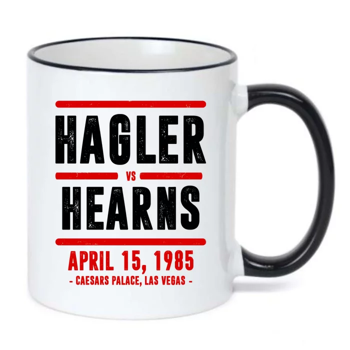 Hagler Vs Hearns 80s Boxing Black Color Changing Mug