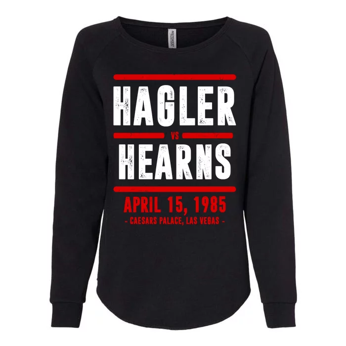 Hagler Vs Hearns 80s Boxing Womens California Wash Sweatshirt