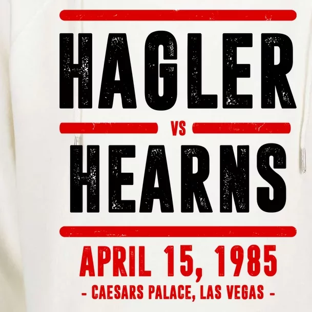 Hagler Vs Hearns 80s Boxing Womens Funnel Neck Pullover Hood