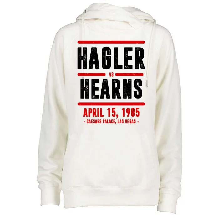 Hagler Vs Hearns 80s Boxing Womens Funnel Neck Pullover Hood