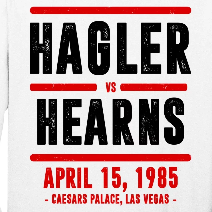 Hagler Vs Hearns 80s Boxing Long Sleeve Shirt