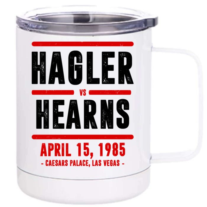 Hagler Vs Hearns 80s Boxing Front & Back 12oz Stainless Steel Tumbler Cup