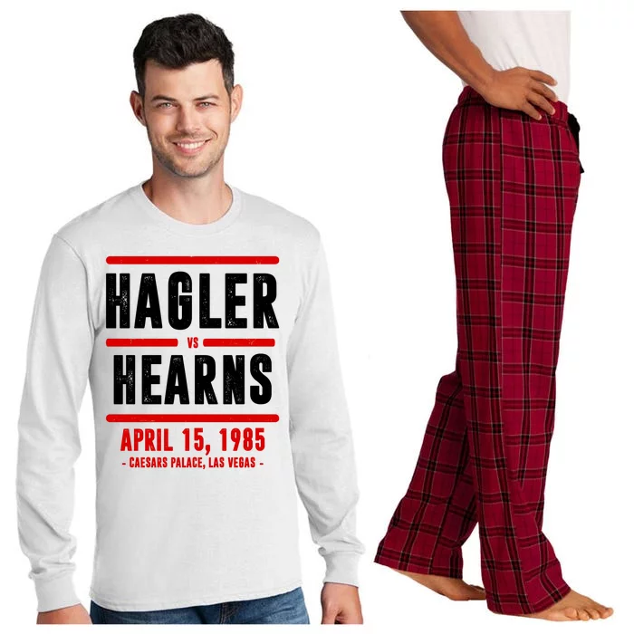 Hagler Vs Hearns 80s Boxing Long Sleeve Pajama Set