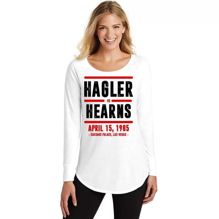 Hagler Vs Hearns 80s Boxing Women's Perfect Tri Tunic Long Sleeve Shirt