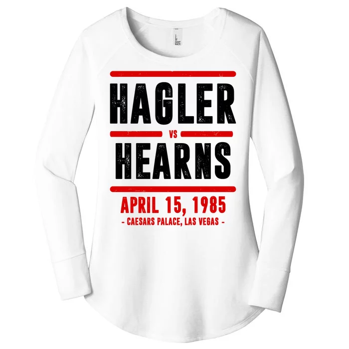 Hagler Vs Hearns 80s Boxing Women's Perfect Tri Tunic Long Sleeve Shirt