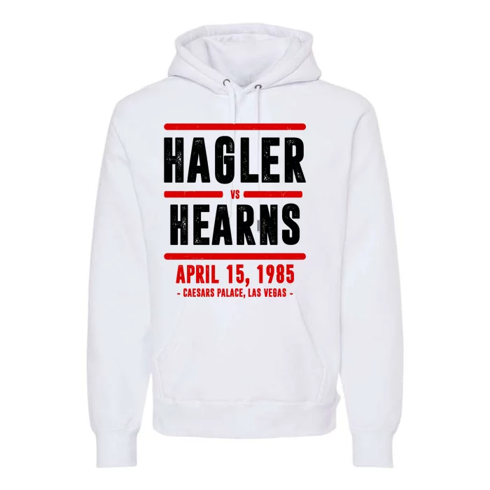 Hagler Vs Hearns 80s Boxing Premium Hoodie