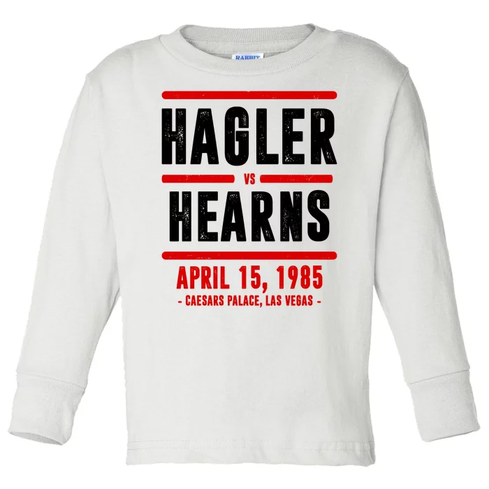 Hagler Vs Hearns 80s Boxing Toddler Long Sleeve Shirt