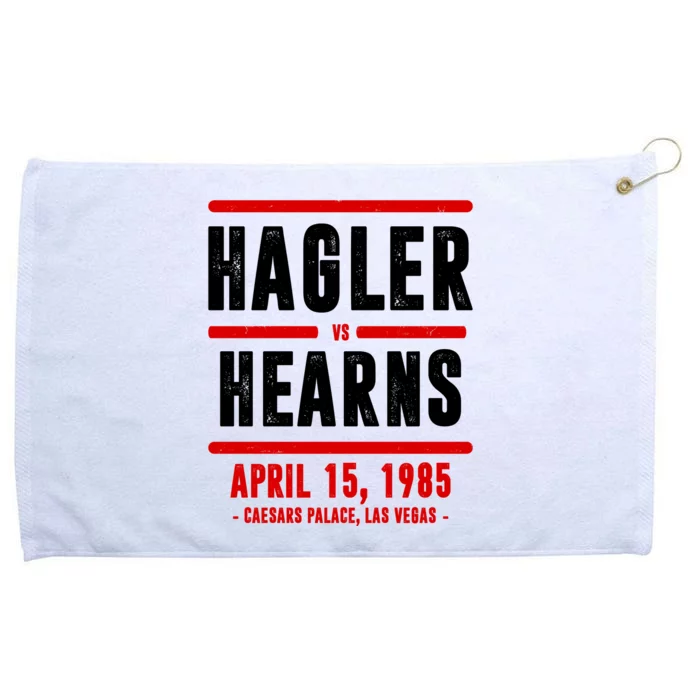 Hagler Vs Hearns 80s Boxing Grommeted Golf Towel