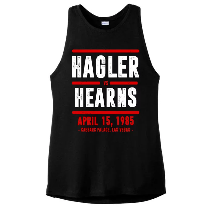 Hagler Vs Hearns Boxing Ladies Tri-Blend Wicking Tank