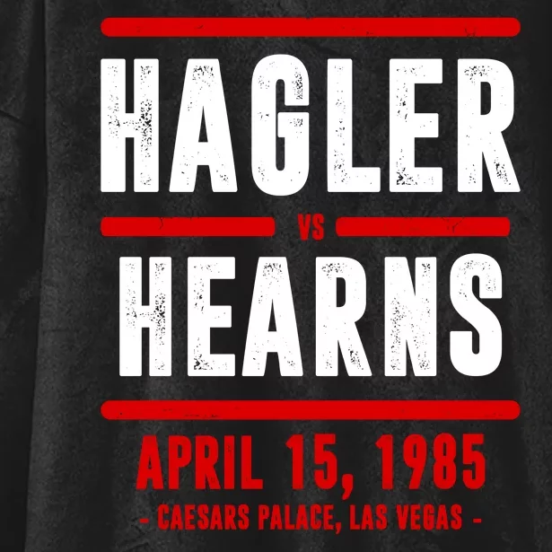 Hagler Vs Hearns Boxing Hooded Wearable Blanket