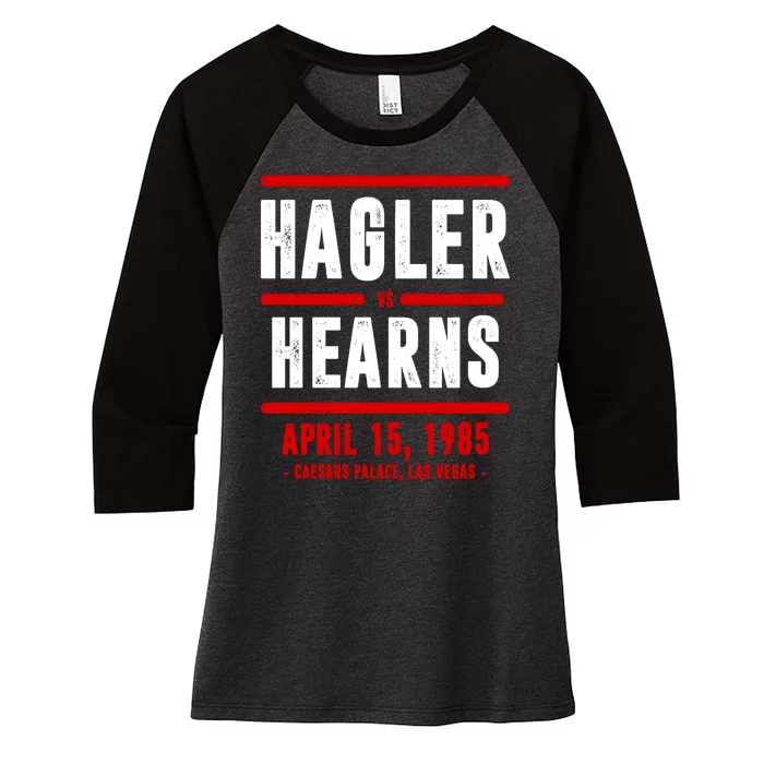 Hagler Vs Hearns Boxing Women's Tri-Blend 3/4-Sleeve Raglan Shirt