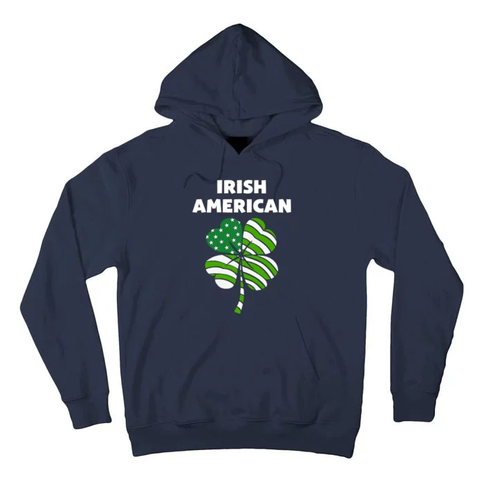 Happy Vintage Irish American Flag Shamrock Gift Tall Hoodie