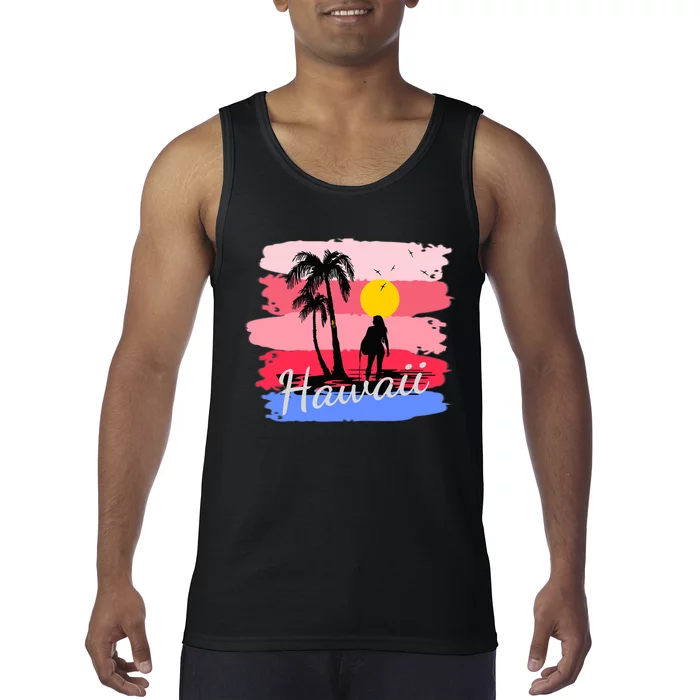 Hawaiian Vacation In Pastel Colors For Matching Family Group Tank Top