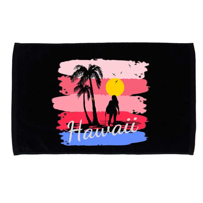 Hawaiian Vacation In Pastel Colors For Matching Family Group Microfiber Hand Towel