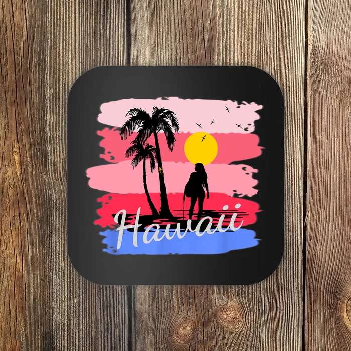 Hawaiian Vacation In Pastel Colors For Matching Family Group Coaster