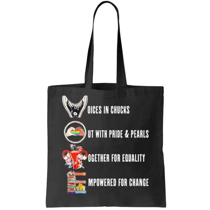 Harris Voices In Chucks But With Pride And Pearls Tote Bag