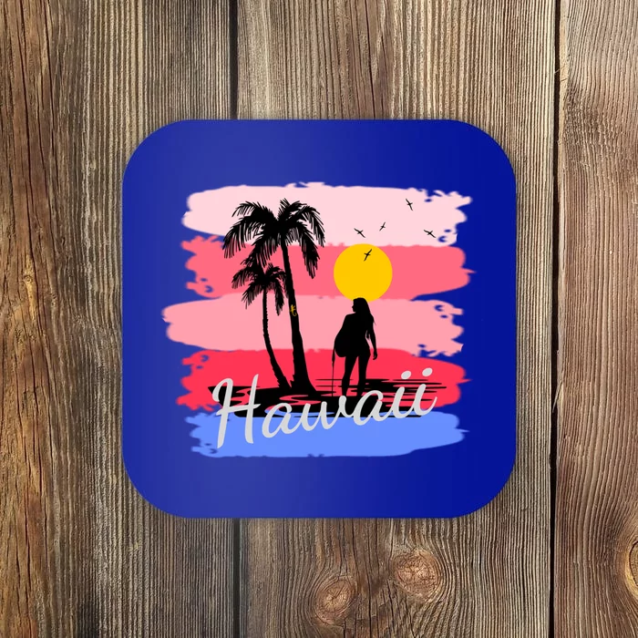 Hawaiian Vacation In Pastel Colors For Matching Family Group Gift Coaster