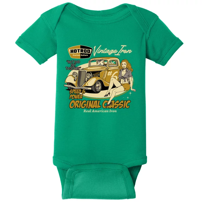 Hotrod Vintage Iron Baby Bodysuit