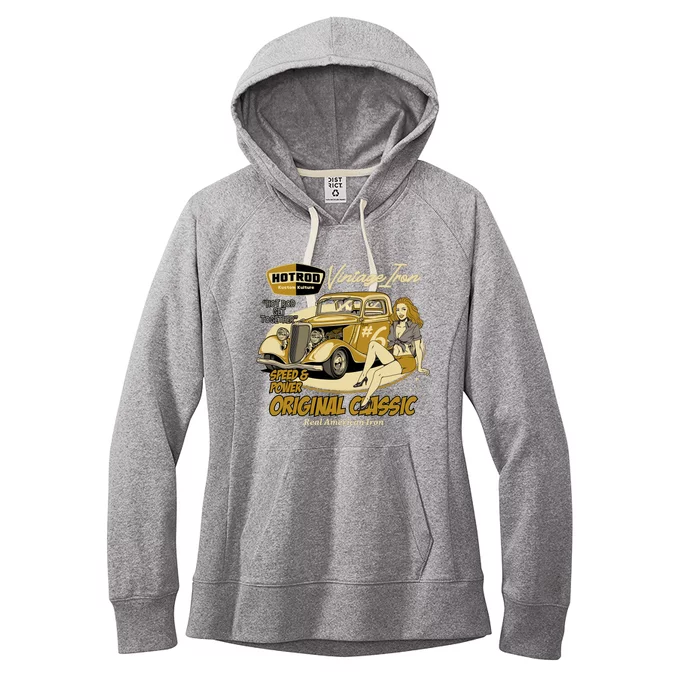 Hotrod Vintage Iron Women's Fleece Hoodie