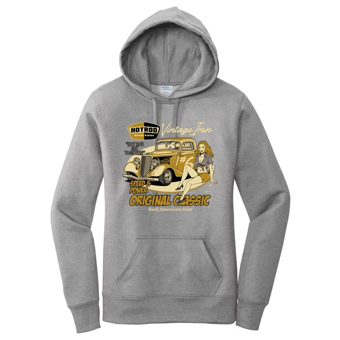 Hotrod Vintage Iron Women's Pullover Hoodie