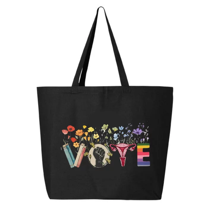 Heart Vote Like Ruth Sent You Flowers Feminist Lgbt Pride 25L Jumbo Tote