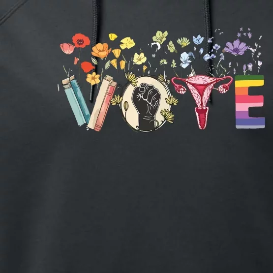 Heart Vote Like Ruth Sent You Flowers Feminist Lgbt Pride Performance Fleece Hoodie