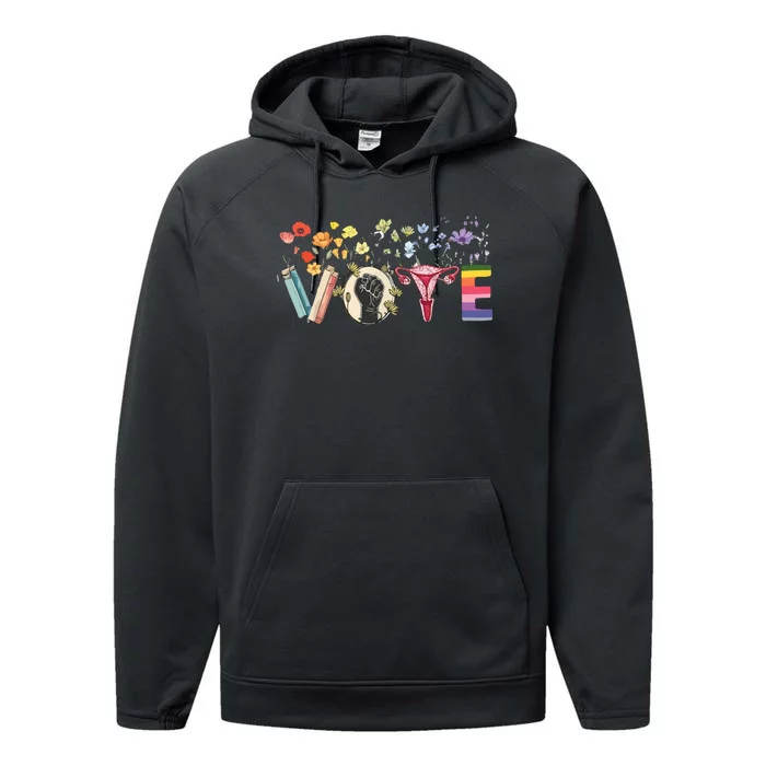 Heart Vote Like Ruth Sent You Flowers Feminist Lgbt Pride Performance Fleece Hoodie