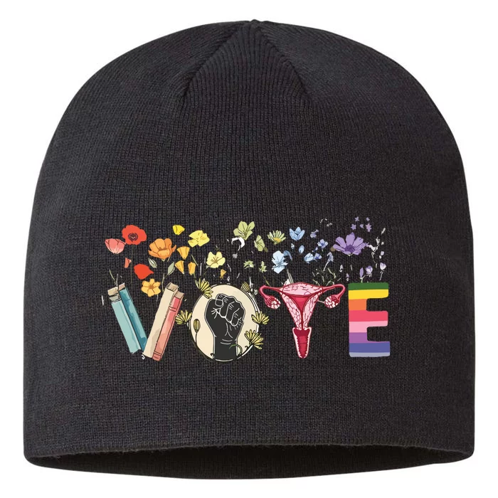 Heart Vote Like Ruth Sent You Flowers Feminist Lgbt Pride 8 1/2in Sustainable Knit Beanie