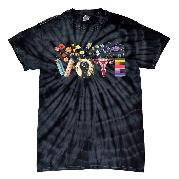 Heart Vote Like Ruth Sent You Flowers Feminist Lgbt Pride Tie-Dye T-Shirt