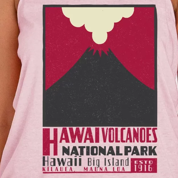 Hawaii Volcanoe National Park Women's Knotted Racerback Tank