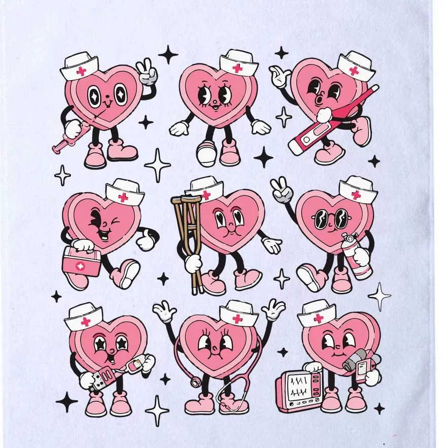 Heart Valentine Nurse Conversation Heart Platinum Collection Golf Towel