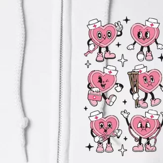 Heart Valentine Nurse Conversation Heart Full Zip Hoodie