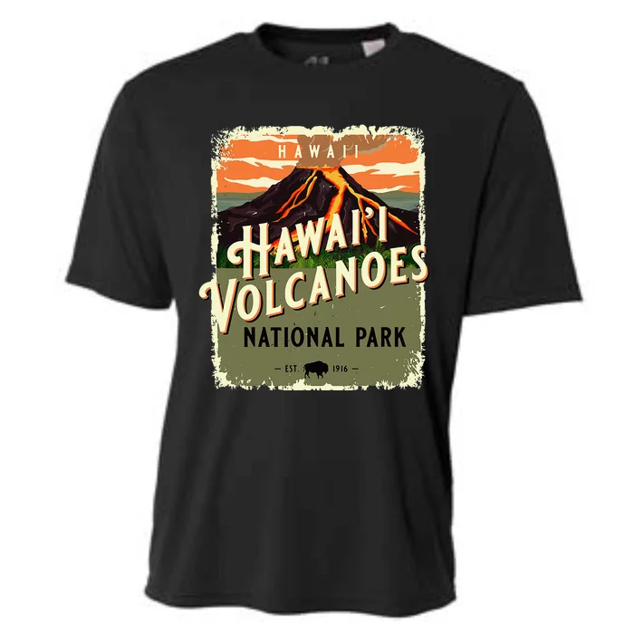 Hawaii Volcanoes National Park Usa Vintage Travel Souvenir Cooling Performance Crew T-Shirt