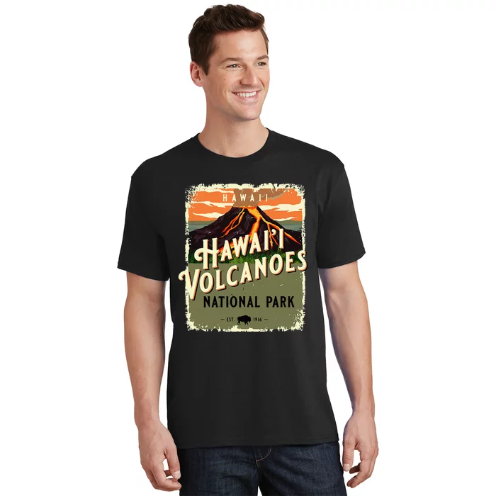 Hawaii Volcanoes National Park Usa Vintage Travel Souvenir T-Shirt