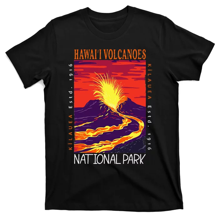 Hawaii Volcanoes National Park Kilauea Volcano Vintage T-Shirt