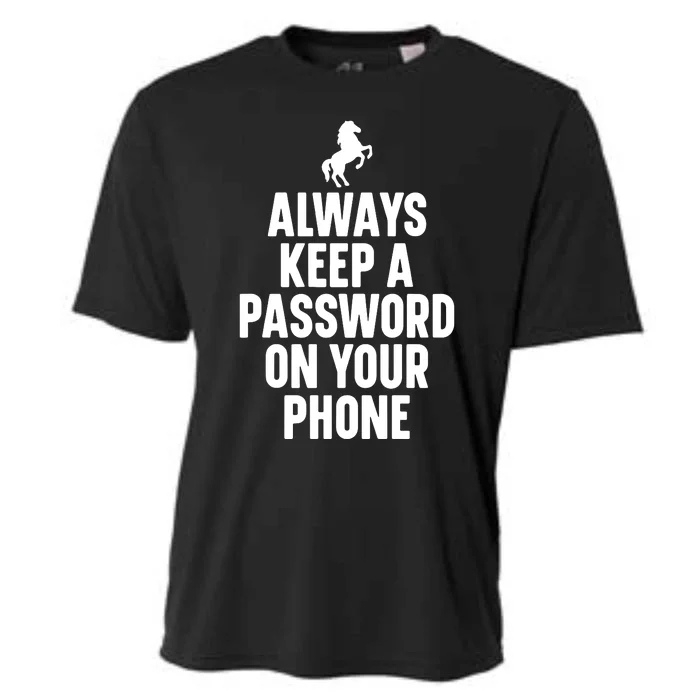 Horse Video Orange Shirts Always Keep A Password On Your Phone Cooling Performance Crew T-Shirt