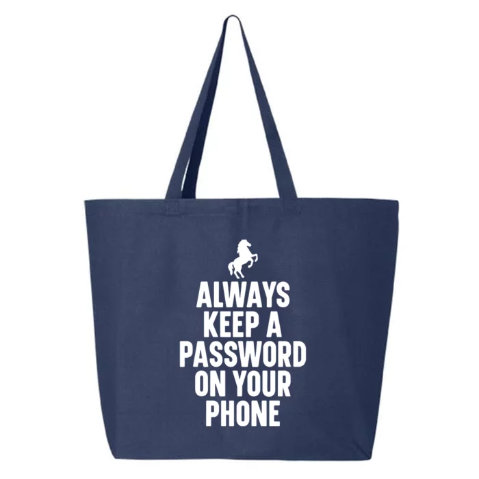 Horse Video Orange Shirts Always Keep A Password On Your Phone 25L Jumbo Tote