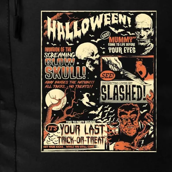 Halloween Vintage Poster Horror Movies Comic Daily Commute Backpack