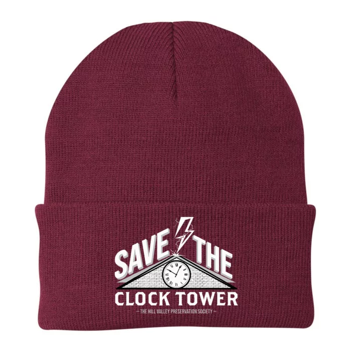 Hill Valley Preservation Society Save The Clock Tower Knit Cap Winter Beanie