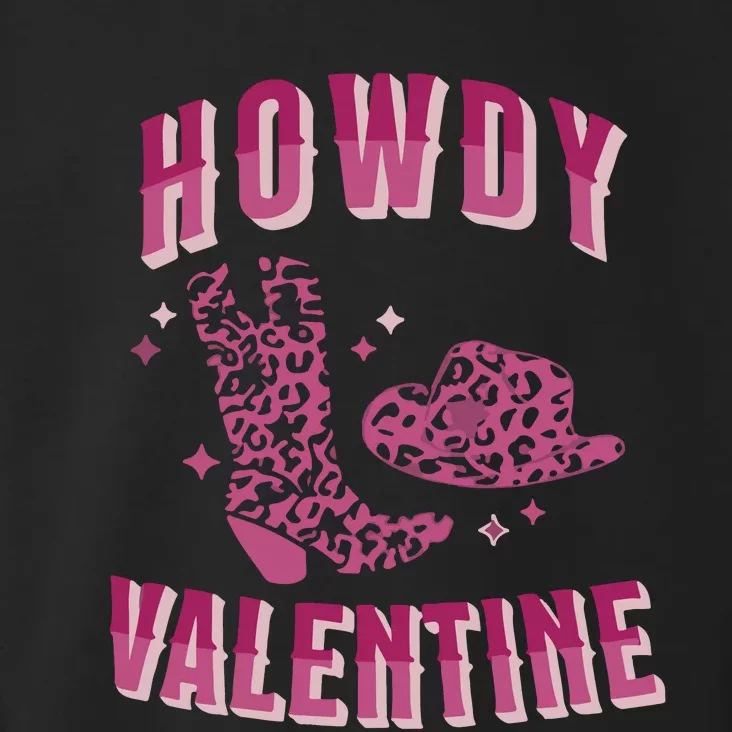 Howdy Valentine Pink Leopard Toddler Hoodie