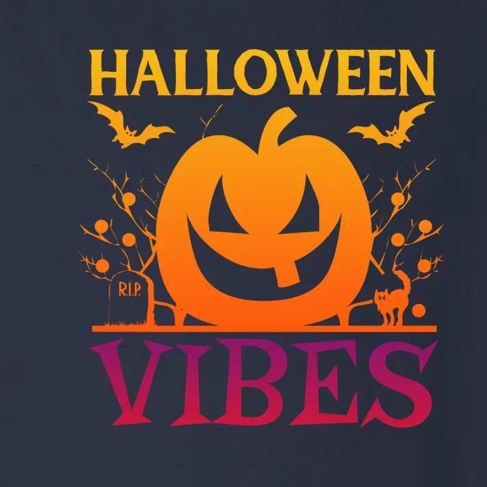 Halloween Vibes Pumpkin Halloween Quote Toddler Long Sleeve Shirt