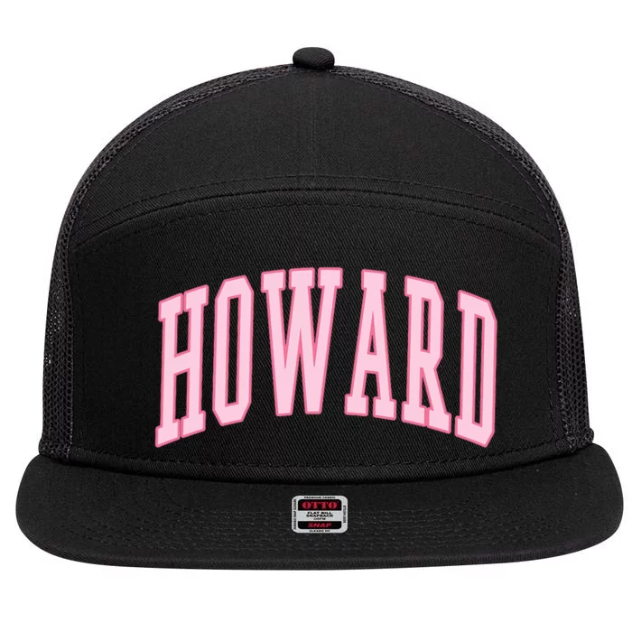 Howard Vintage Preppy Varsity Sports 7 Panel Mesh Trucker Snapback Hat